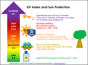 UV index infographic